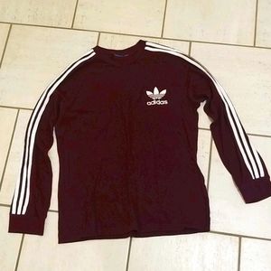 Adidas long sleeve shirt burgundy